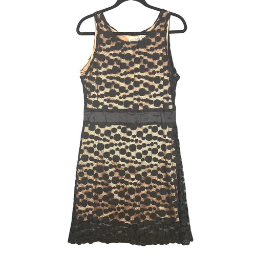 Young Thread Womens Large HOCO Black Lace Nude Dress Sleeveless Party Cocktail - Picture 11 of 13