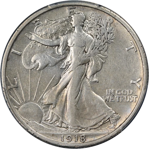 1918-S Walking Liberty Half PCGS XF45 Nice Eye Appeal Nice Strike