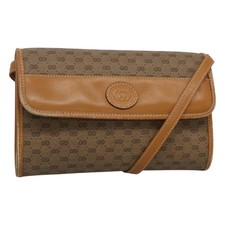 GUCCI Micro GG Supreme Shoulder Bag PVC Beige Gold 004 89 1041 Auth ep7893