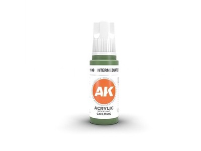 AK Interactive - Intermediate Green - standard 3rd generation Acrylic paint, 17m