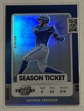 2021 Panini Contenders Optic George Springer #94 Silver Holo Prizm Blue Jays