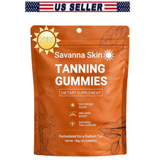 Savanna Skin Tanning Gummies, with Vitamin C E, Astaxanthin, Beta Carotene 180g