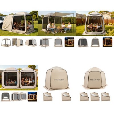 Uimoso Screen House Tent Pop Up Instant Gazebo Room 6x6 10x9.2 12x11 15x13.8 ft