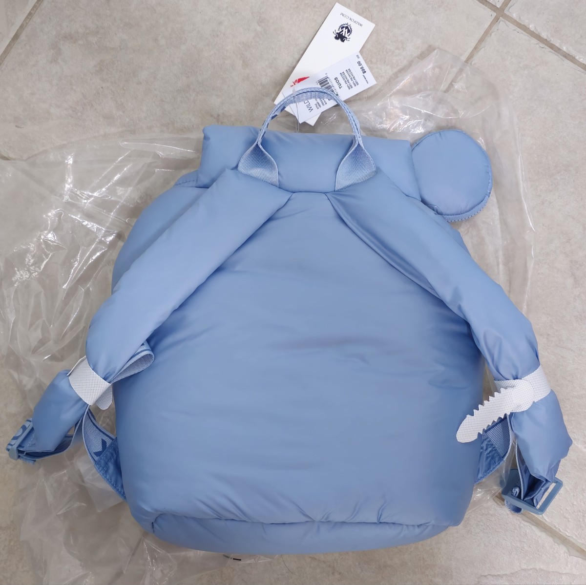 NWT WILDFOX Baby Blue Parachute Nylon Backpack Bag With coin  display picture 3