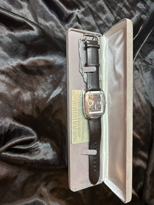SUG Limited Edition Chronograph Stainless Steel Wristwatch Leather Band Box Pap 