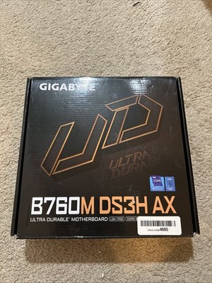 Untested Gigabyte B760m Ds3h Ax Ddr5 Motherboard