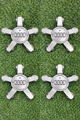 4x GENUINE Wheel Center Cap OEM 135mm GRAY (4L0601165D) CLEAN! 2007-2015 Audi Q7