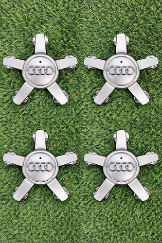 4x GENUINE Wheel Center Cap OEM 135mm GRAY (4L0601165D) CLEAN! 2007-2015 Audi Q7
