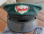VINTAGE SINCLAIR GASOLINE & OIL CO. GAS STATION ATTENDANT VISOR HAT SIGN