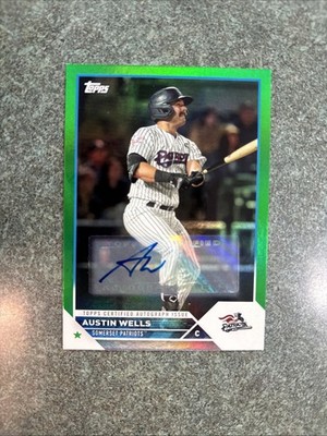 2023 Topps Pro Debut - Austin Wells #PD-10 Green Foil Autographs /99 (AU, RC)