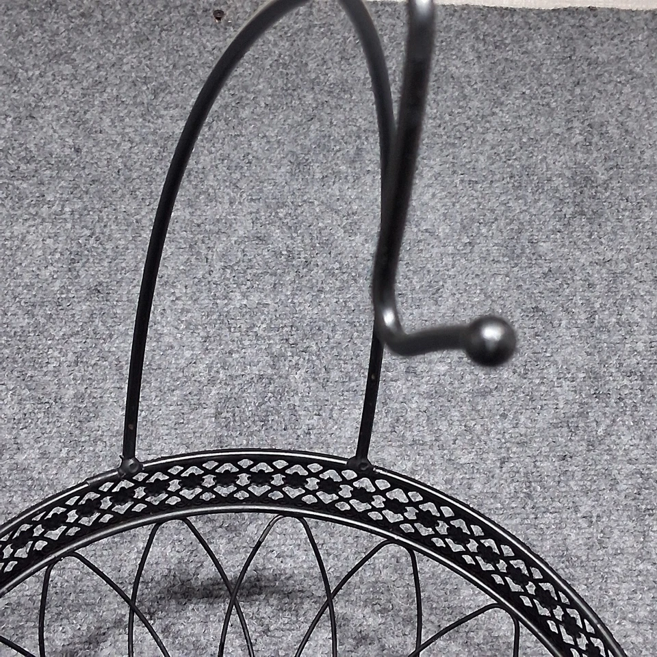 Fruit Basket with Banana Tree Hanger Color Black with Flower details - Image 3 of 4