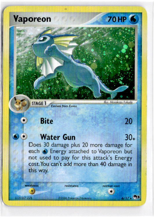 Vaporeon [Holo] #6 Pokemon POP Series 3
