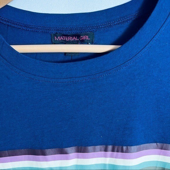 Material Girl Womens Striped Long Sleeve Pullover Blouse image 10