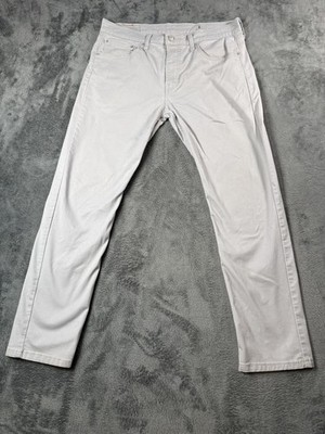 Levis 502 Jeans Mens 33x32 Light Gray Slim Straight All Seasons Tech Stretch