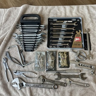 Lot of Craftsman USA Wrenches Combination Box End Open End Adjustable More!