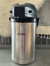 BUNN Stainless Steel Air Pot 32130.0000 3.0-Liter Lever-Action Airpot 4 Coffee