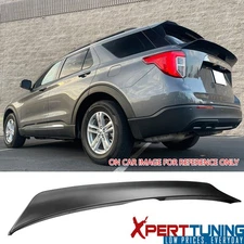 Fits 20-24 Ford Explorer Duckbill Style Middle Spoiler Trunk Lip Matte Black ABS