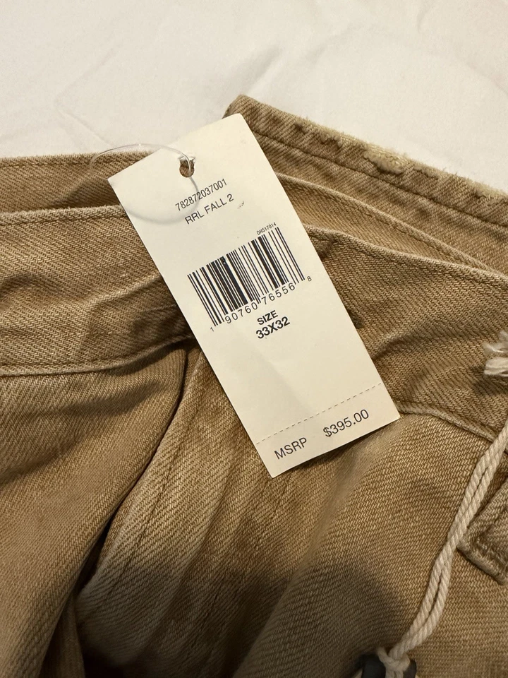 Pantalones occidentales Double RL 33x32 Pana RRL Alto Delgado Vaquero Rancho Foto 3 de 4