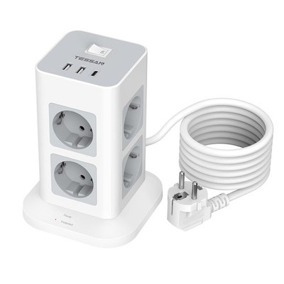 TESSAN Mehrfachsteckdose 3600W 16A USB C Steck