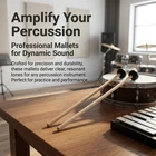 2Pcs Glockenspiel Mallet Vibraphone Mallets with Wooden Handle Marimba Mallets