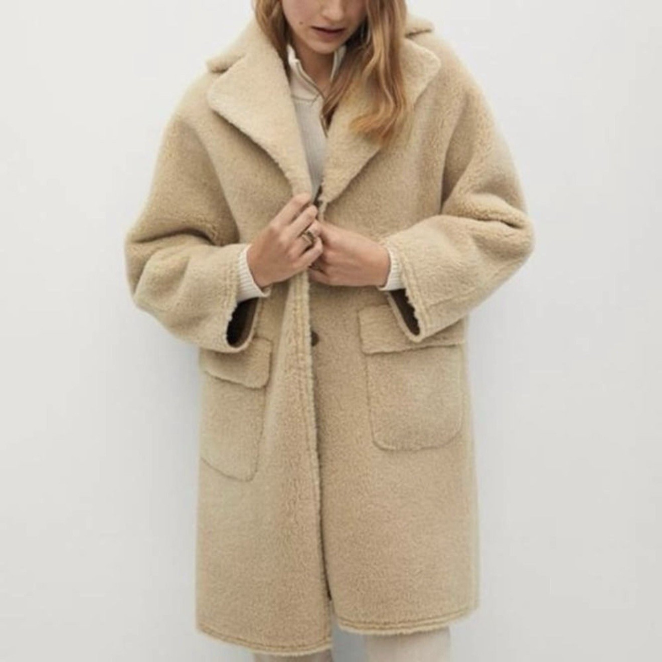 Mango Shearling look boho retro statement vintage… - image 2