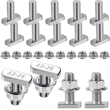T Bolt Set M8x20mm T Slot Drop-in Bolt Hammer Head Bolts T Shape Stud Sliding