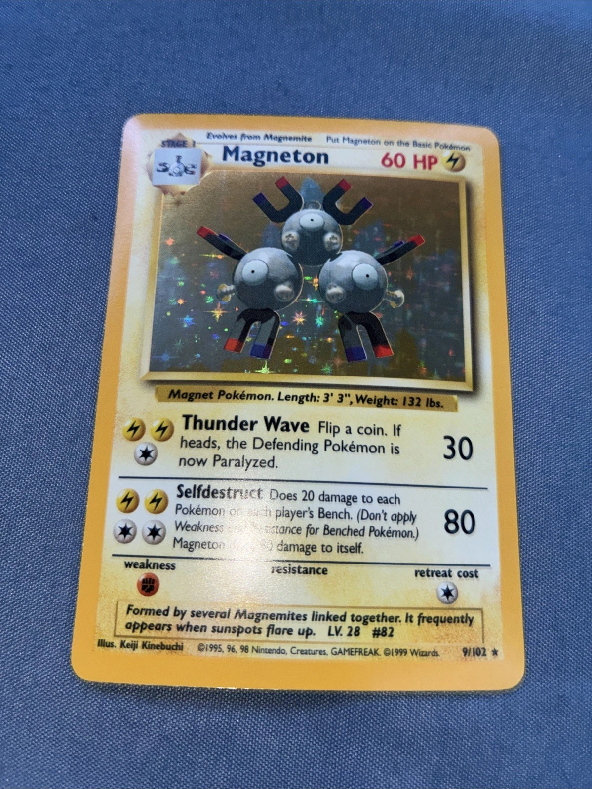 Pokémon TCG Magneton Base Set 9/102 Holo 1999-2000 Wizards Base Set Copyright...