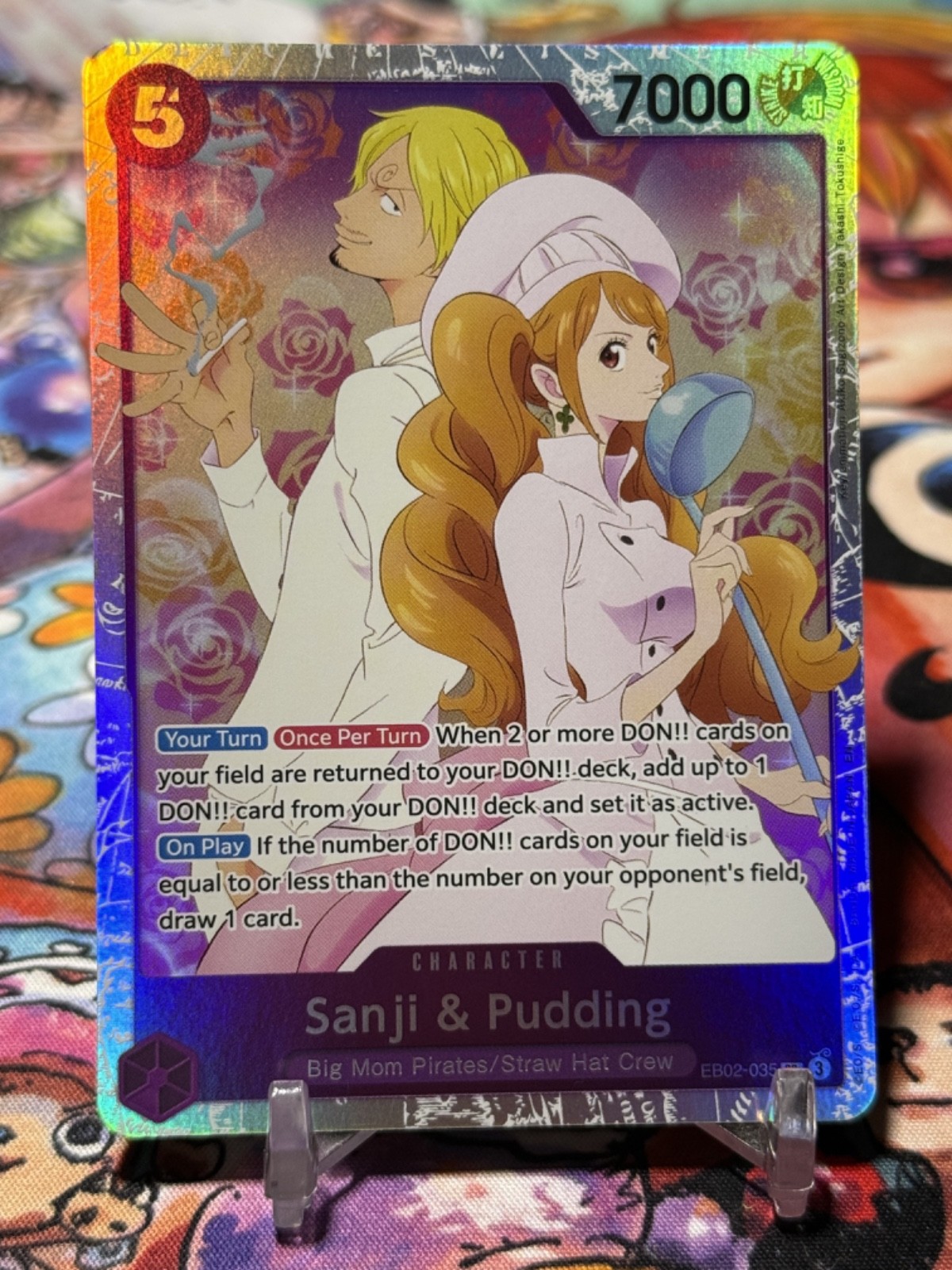 SANJI & PUDDING - One Piece EB02-035 - SR Super Rare - Extra Booster: Anime 25th