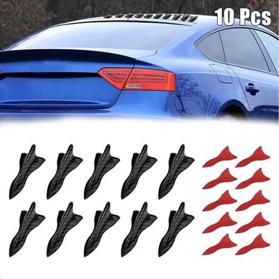 Shark Fin Diffuser For Mini Vortex Generator Windshield Spoiler Roof Bumper X10