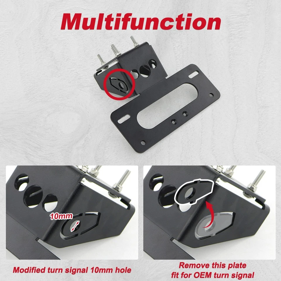 Fender Eliminator Bracket Fit For Kawasaki Z1000 10-13 Ninja1000 Z1000SX 11-22 - Image 3 of 4