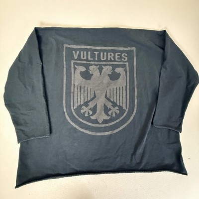 Los Angeles Apparel Vultures Graphic Long Sleeve Tee Black Made in USA L