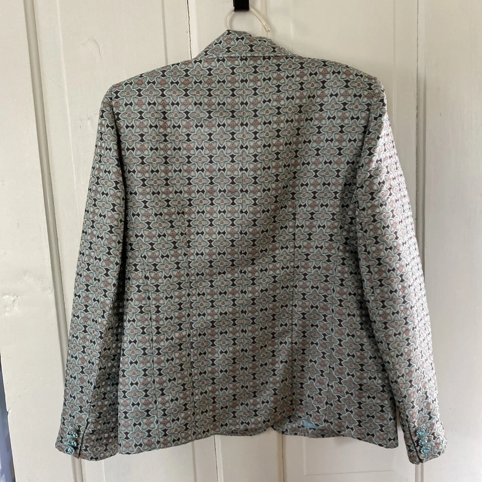 PRECIOSO LLAMATIVO Traje Pantalón Ecetera Talla 8 BOTONES ESTRÁS Forro Seda Foto 4 de 4