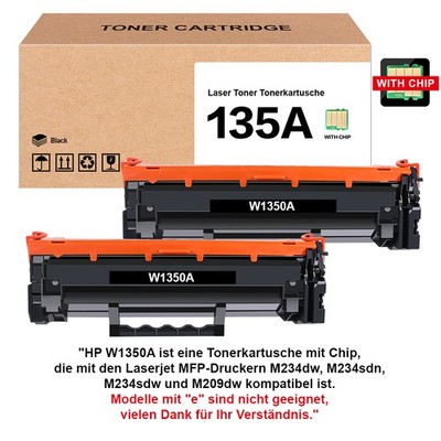 1-2 XXL Toner für HP W1350A 135A LaserJet M209 dwn MFP M234 dw M234 sdn M234 sdw