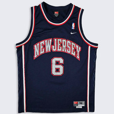 New Jersey Nets Vintage Kenyon Martin Nike Basketball Jersey - Navy Blue Uniform