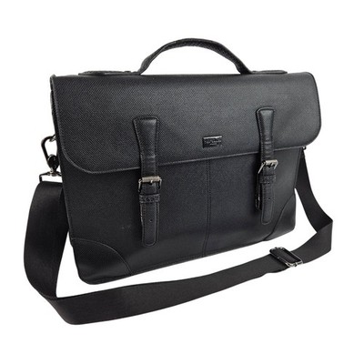Ted Baker Herren Schwarz Umhängetasche Aktentasche Laptoptasche mit verstellbarem Schultergurt