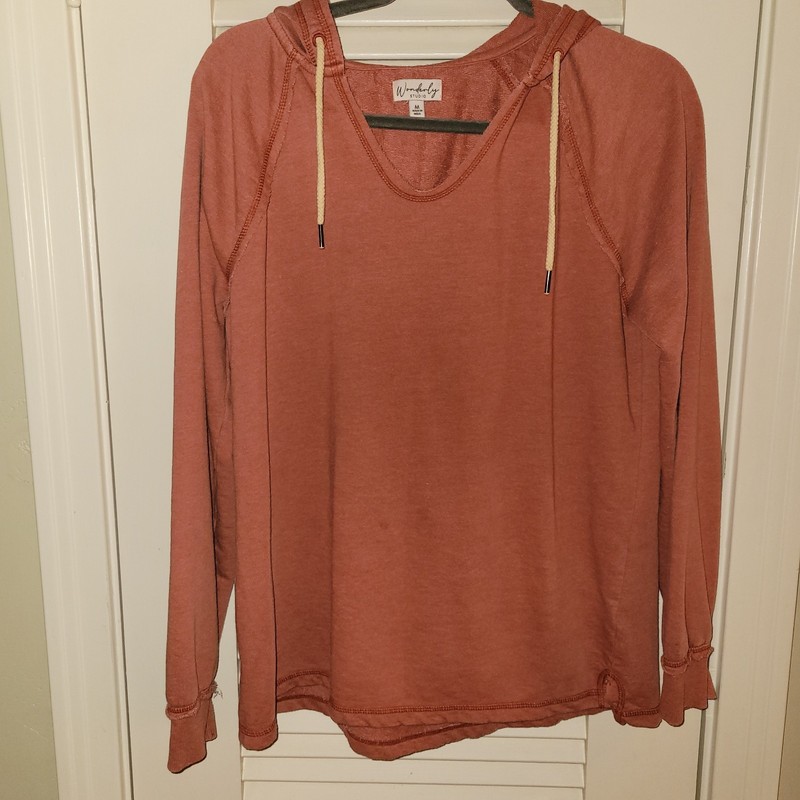 Wonderly Hooded Pullover, Medium, Euc