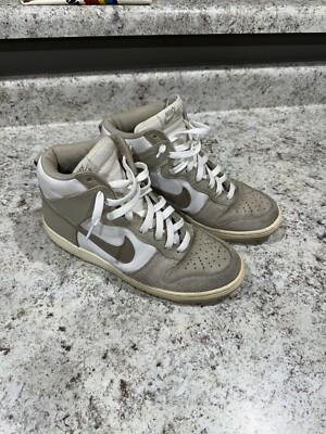 Nike SB Dunk High Pro White Khaki Creed Tan Mens Size 9 2006 Rare 305050-121