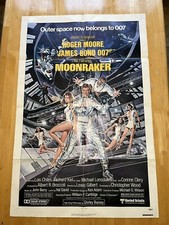 Póster original de la película 007 Moonraker 1979 27x41 póster de una hoja usado