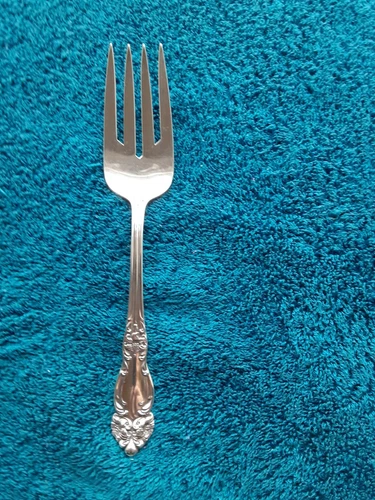Reed and Barton Amaryllis Sterling Cold Meat  Fork 1901 No Monogram Discontinued