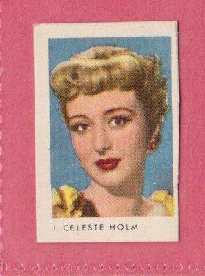 Celeste Holm Vintage 1950s Movie Film Star Card #1