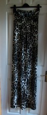 Quiz Ladies Stunning Stretch Maxi Leopard  Print Dress Size 8 Summer BNWT