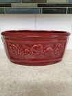 Vintage Haeger Oval Burgandy Planter Made in Macomb, Illinois USA Label Intact