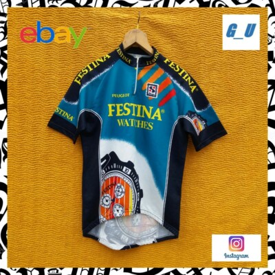 SELTENES RADTRIKOT 1996 TEAM FESTINA WATCHES SIBILLE PEUGEOT TG5 CYCLI