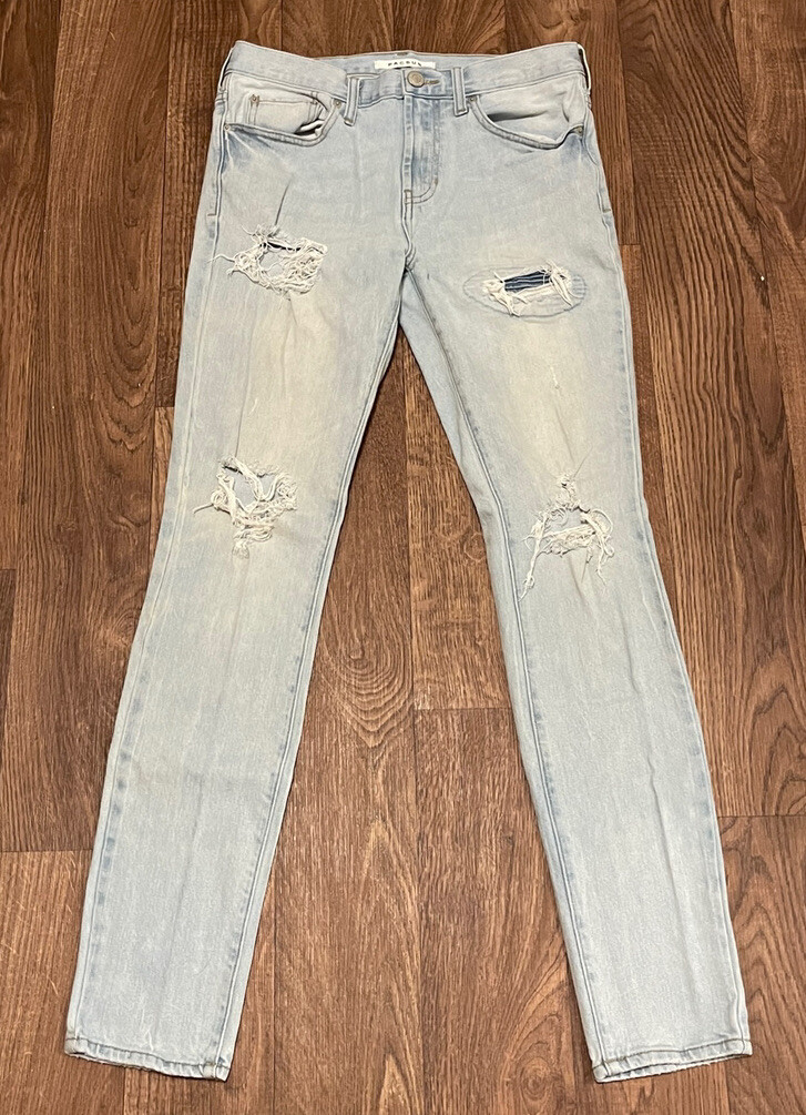 Men’s PACSUN Jeans 30x32 Light Blue Stacked Skinny De… Gem