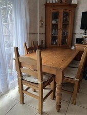 Farm house table with six chair in good condition 