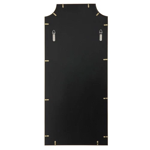 Uttermost Caddington Tall Stainless Steel and Glass Mirror in Satin Brass - Picture 4 of 6