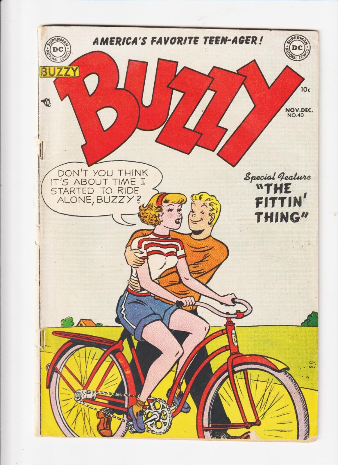 BUZZY 40   1951 - DC Golden Age Humor COMIC BEACH COVER