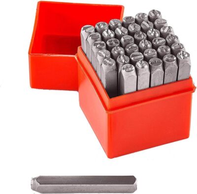 Vector Number & Capital Letter Punch Set 36 Pc 6mm 1/4'' 090