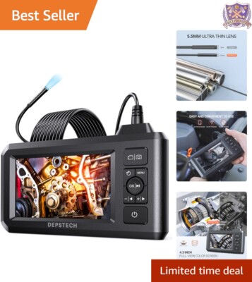 Digital Inspection Camera with Adjustable Brightness & USB Rechargeable Features