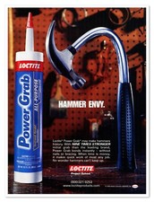 Adhesivo Loctite Power Grab Hammer Envy 2006 anuncio de revista impreso en página completa